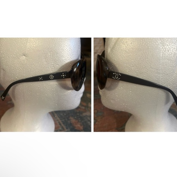 CHANEL Swarovski Crystal Flower Logo CC Brown Frame Sunglasses + Dust Bag 5151-B - Picture 3 of 14
